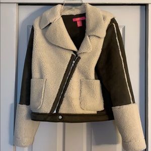 NEVER WORN Sherpa Suede Jacket